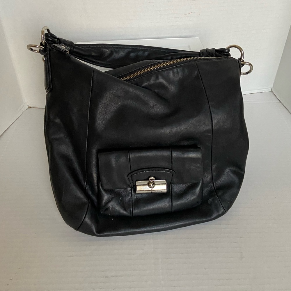 Vintage Coach Purse Legacy Leather Shoulder Bag Tote Black Classic Womens Medium